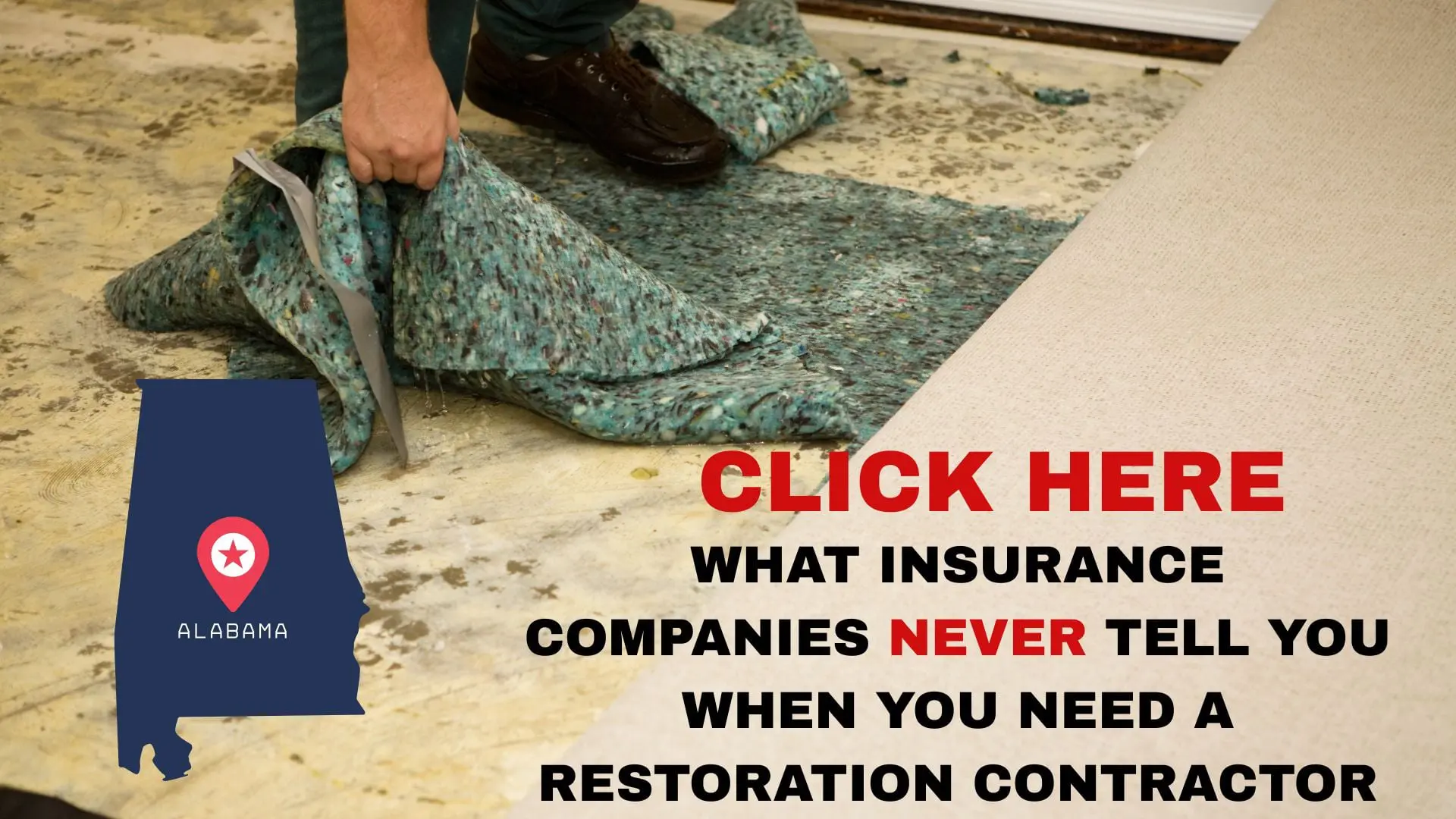 Alabama restoration contractor warning sign