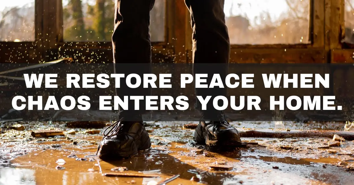 Flood damage cleanup service message