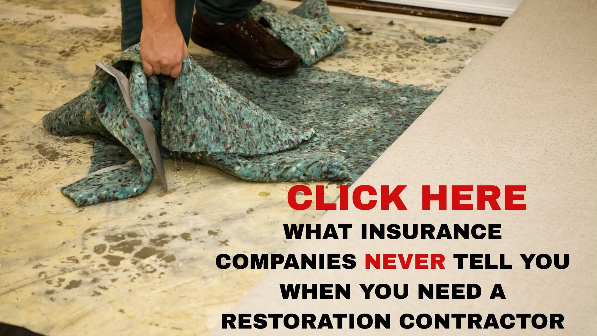 Pulling up old carpet